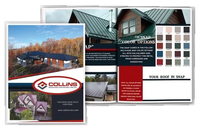 Collins Roofing SNAP color & systems brochure preview