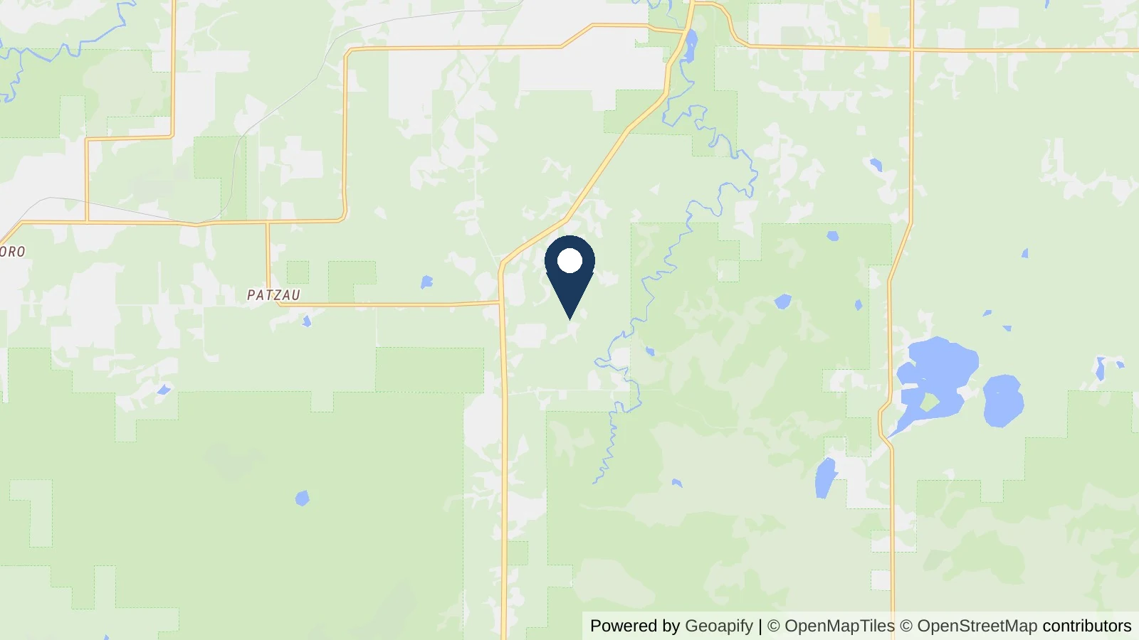 Map showing the general Foxboro, WI area where Collins completed this metal roofing project